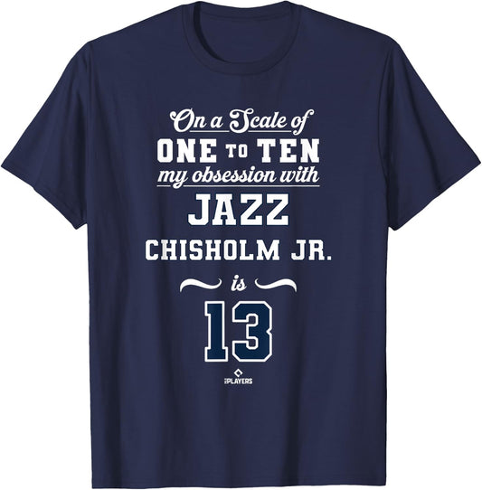 Obsession Jazz Chisholm Jr 13 New York MLBPA T-Shirt - T-Shirt | Navy