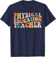 PE Teacher Vintage retro groovy Physical Education Teacher Women T-Shirt - T-Shirt | Navy