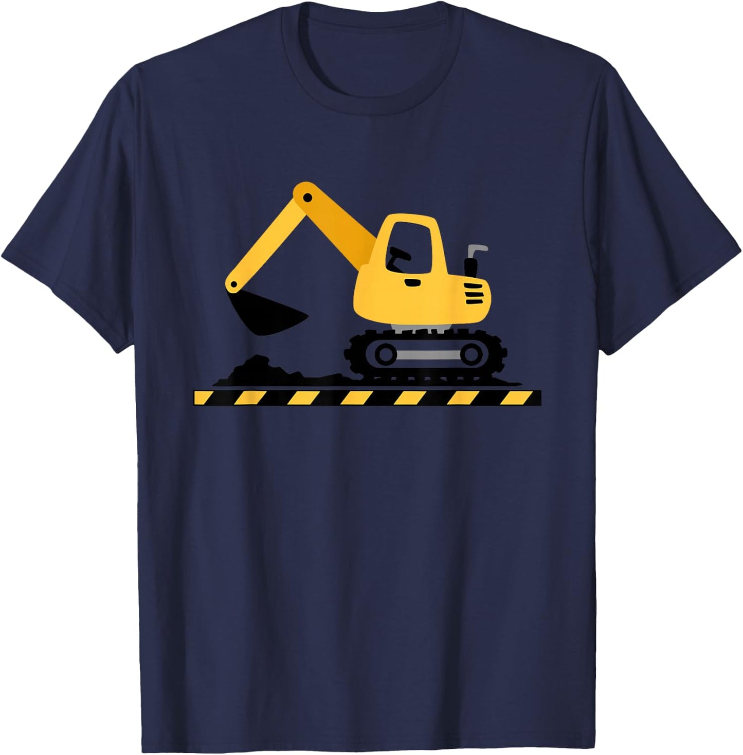 Excavator Construction Site Construction Worker Truck Construction Site Vehicle Boy , gray T-Shirt - T-Shirt | Navy