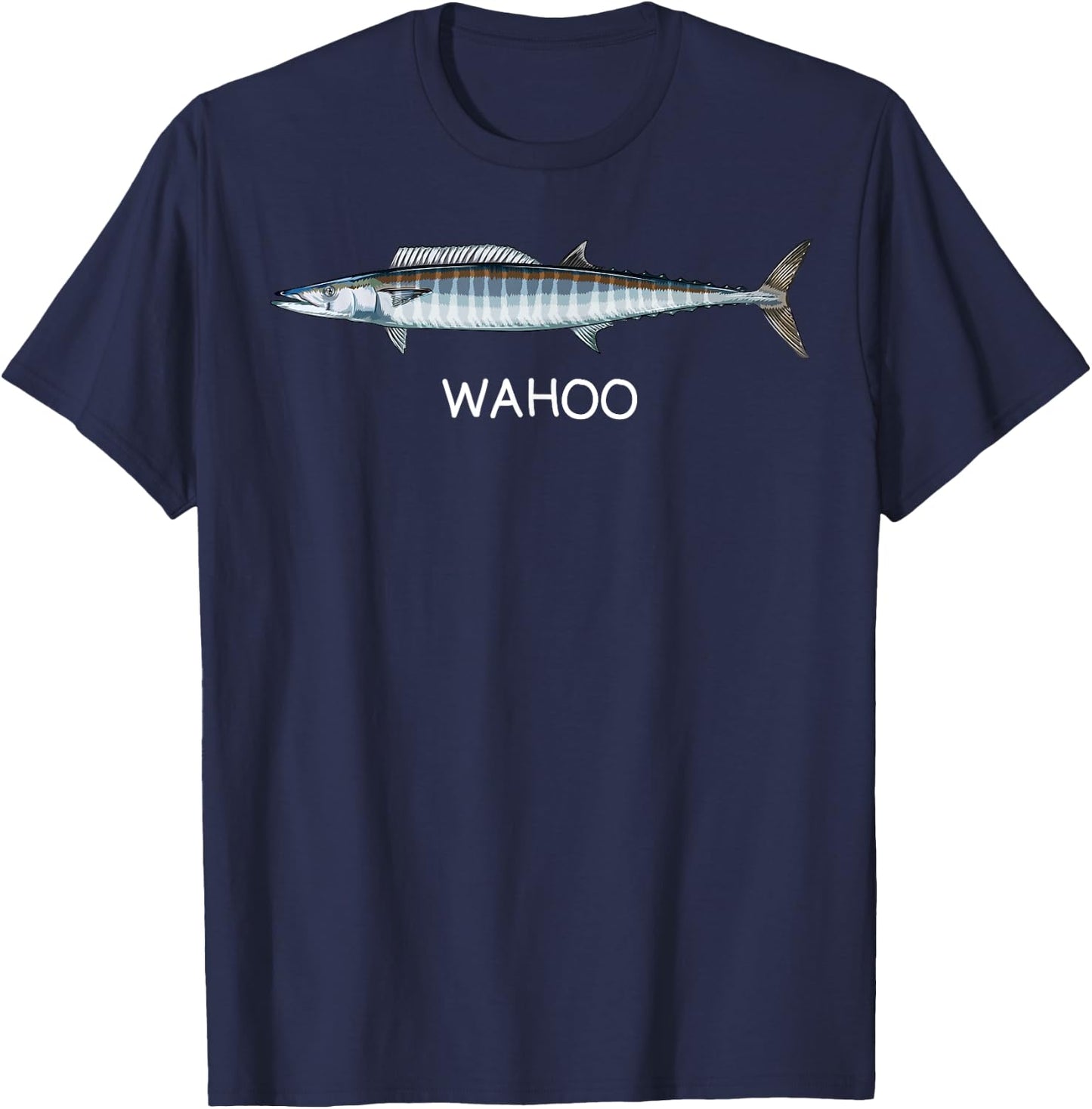 Wahoo Saltwater Game Fish T-Shirt - T-Shirt | Navy