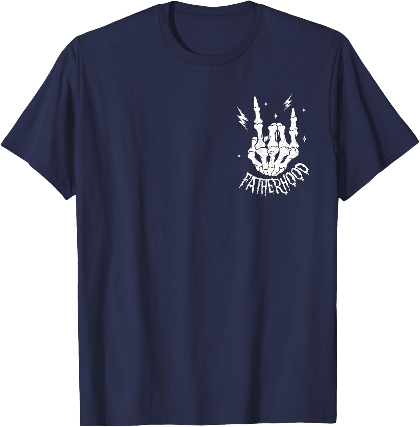 Fatherhood Sometimes I Rock It Sometimes It Rocks Me 2 Sided T-Shirt - T-Shirt | Navy
