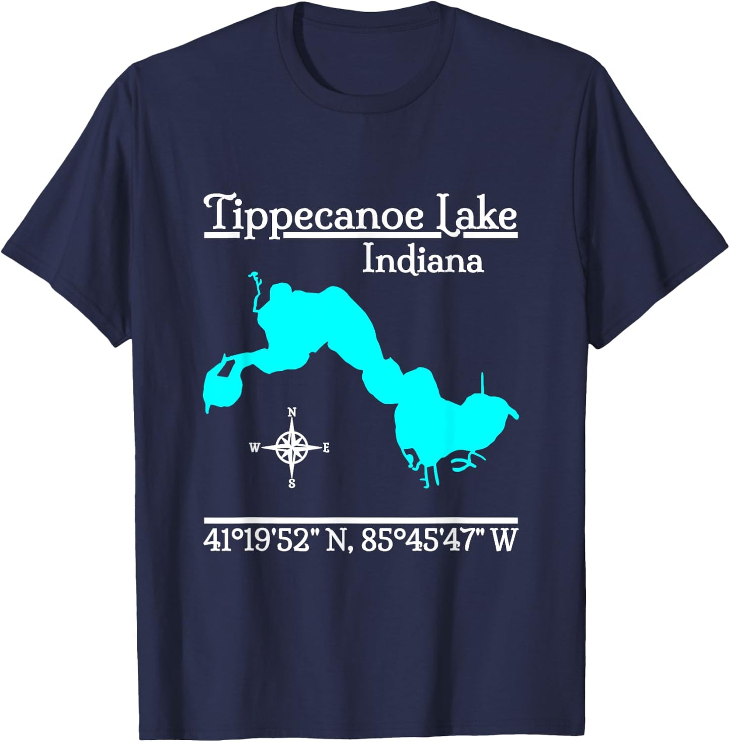 Tippecanoe Lake - Indiana T-Shirt - T-Shirt | Navy