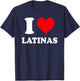 I Love Latinas , black T-Shirt - T-Shirt | Navy