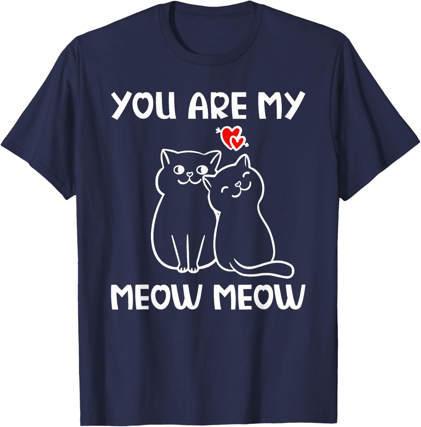 Cat Couples in Love Proof Valentine's Day T-Shirt - T-Shirt | Navy