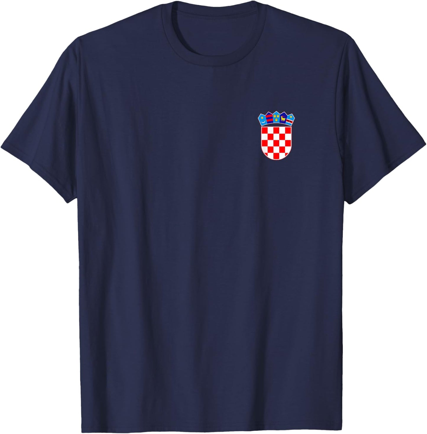 National Flag Croatia Hrvatska , Black, S T-Shirt - T-Shirt | Navy