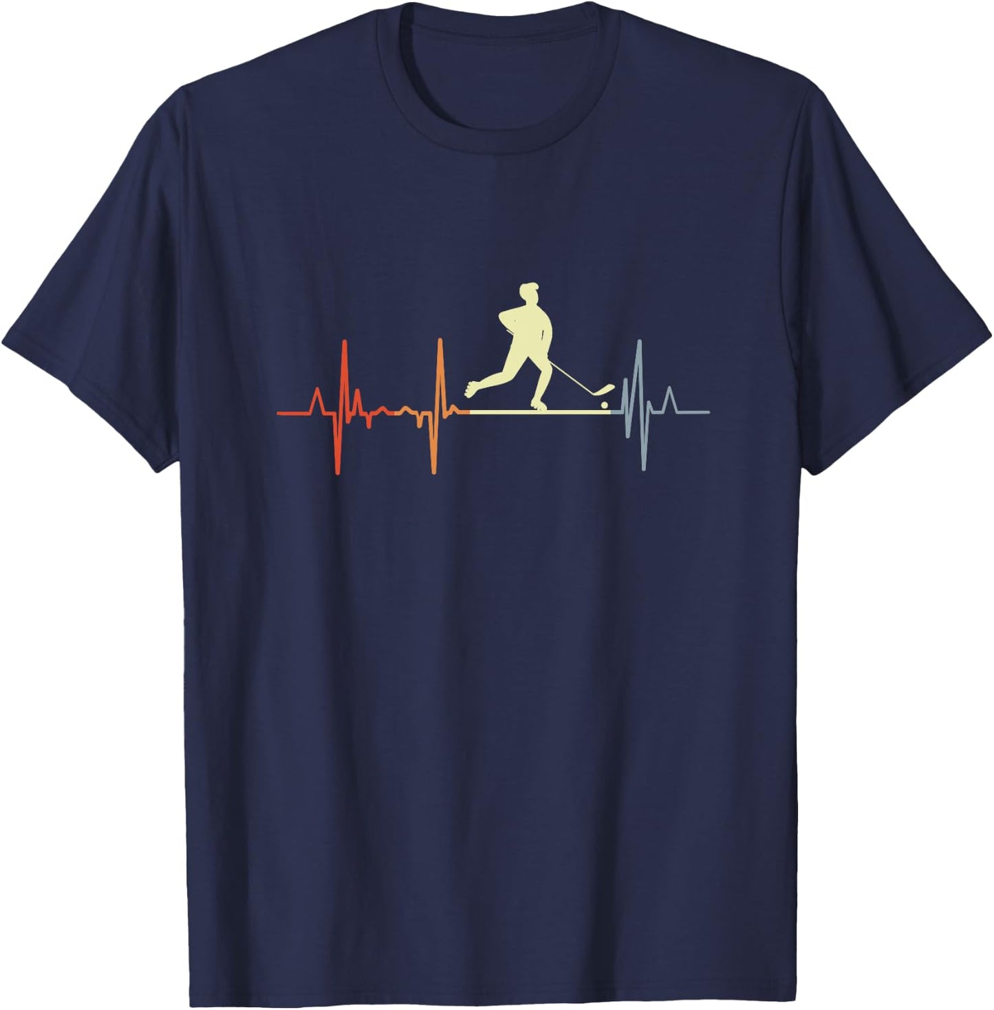 I Love Roller Hockey Vintage Haut de Gamme T-Shirt - T-Shirt | Navy
