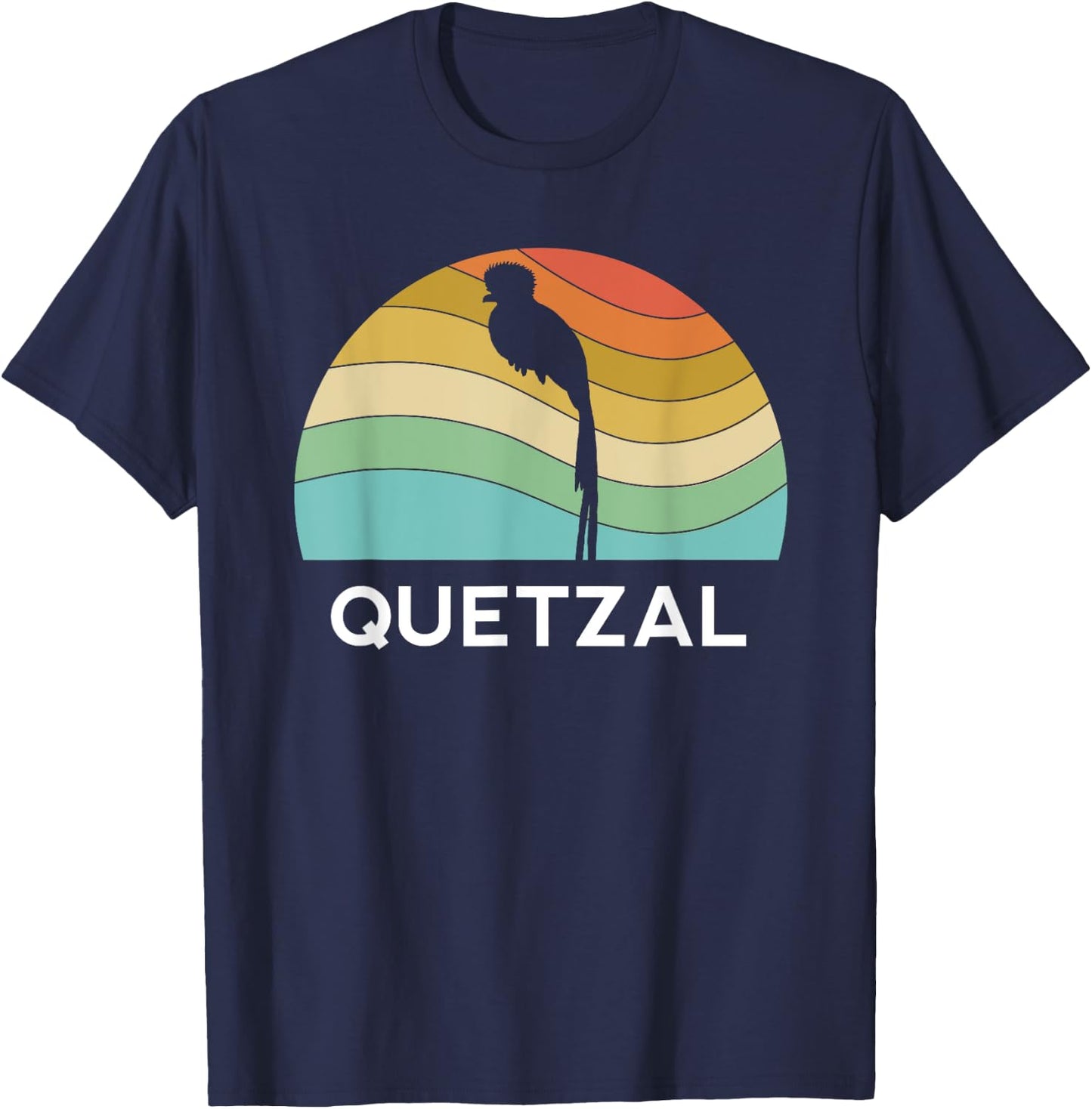 Quetzal Guatemala Retro Chapin Vintage Maya Antigua Atitlan T-Shirt - T-Shirt | Navy