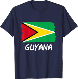 Guyana Flag T-Shirt - T-Shirt | Navy