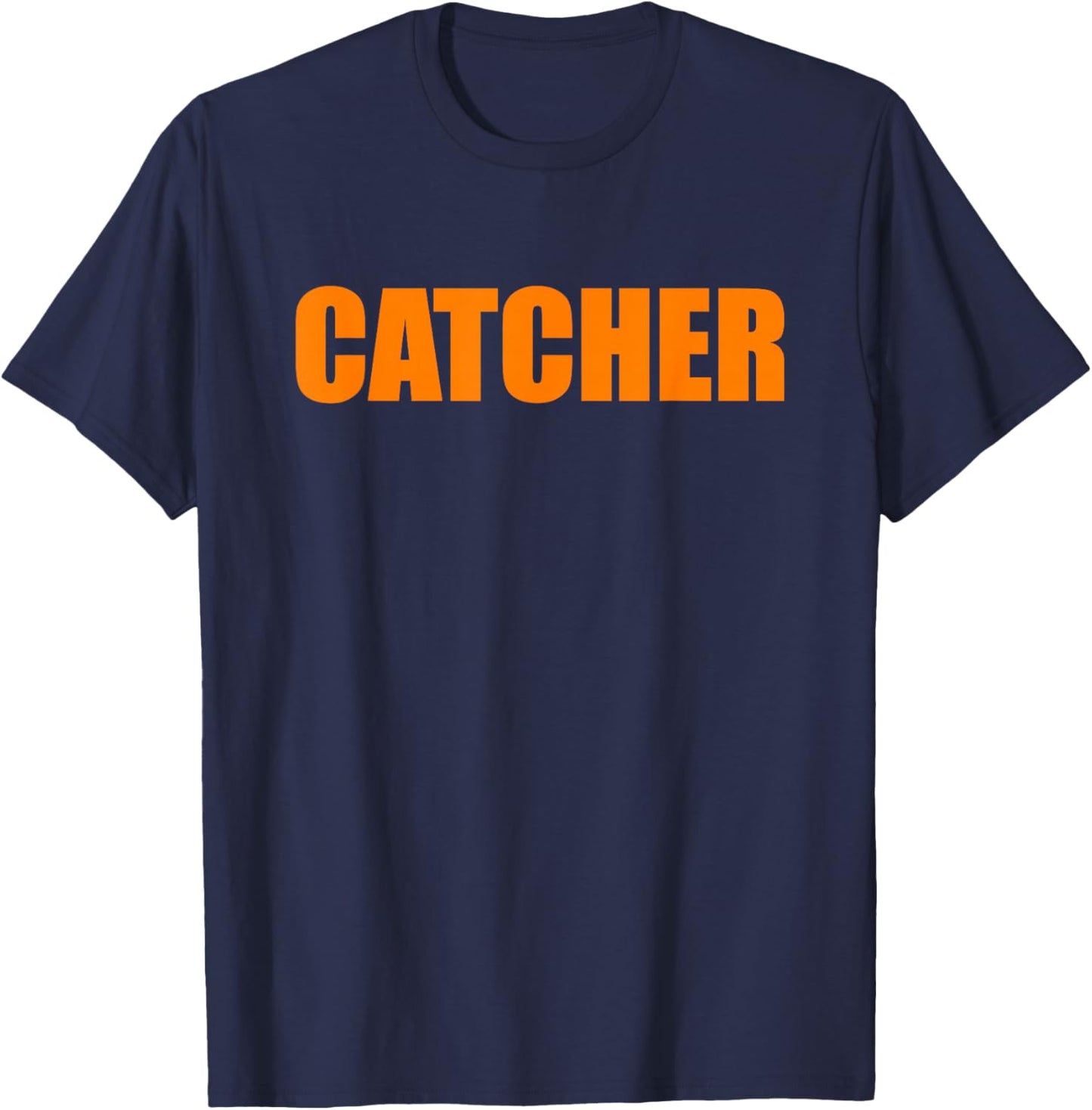 Baseball Softball Catcher Pitcher Matching Halloween Costume T-Shirt - T-Shirt | Navy