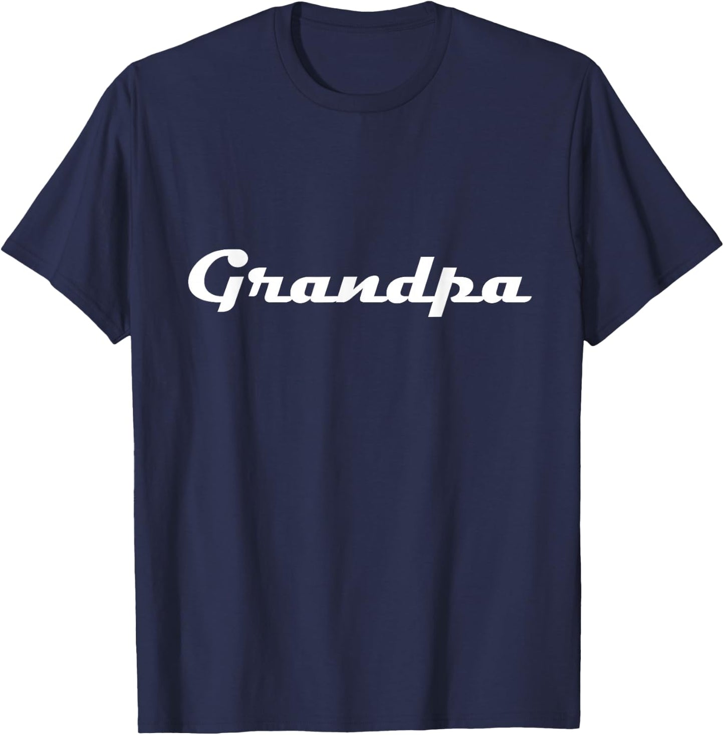 Grandpa Classic Retro Lettering Father's Day Pops T-Shirt - T-Shirt | Navy