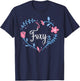 Flower Foxy Grandma Christmas Birthday Gift T-Shirt - T-Shirt | Navy