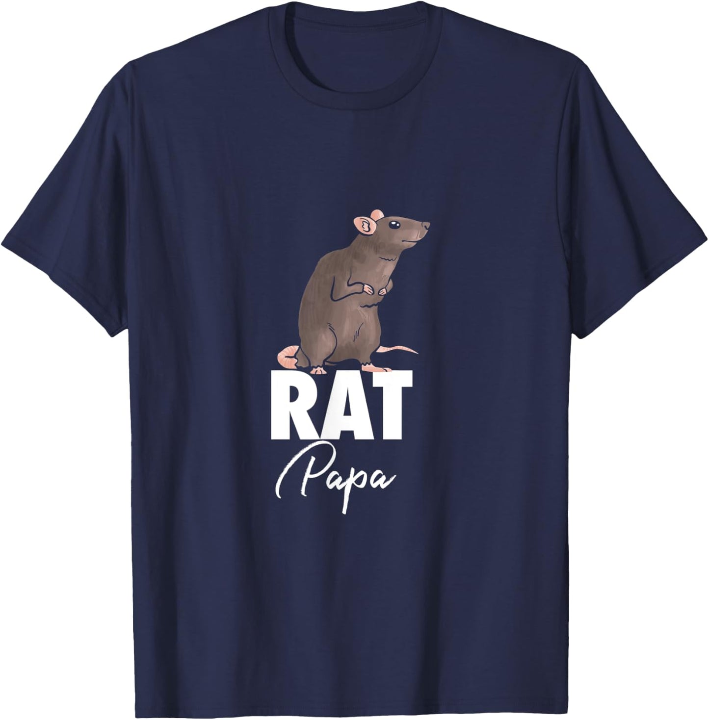 Rat Papa Rat Gift Mouse Funny T-Shirt - T-Shirt | Navy