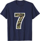7 My Lucky Number Seven Lucky 7 Camo Camouflage T-Shirt - T-Shirt | Navy