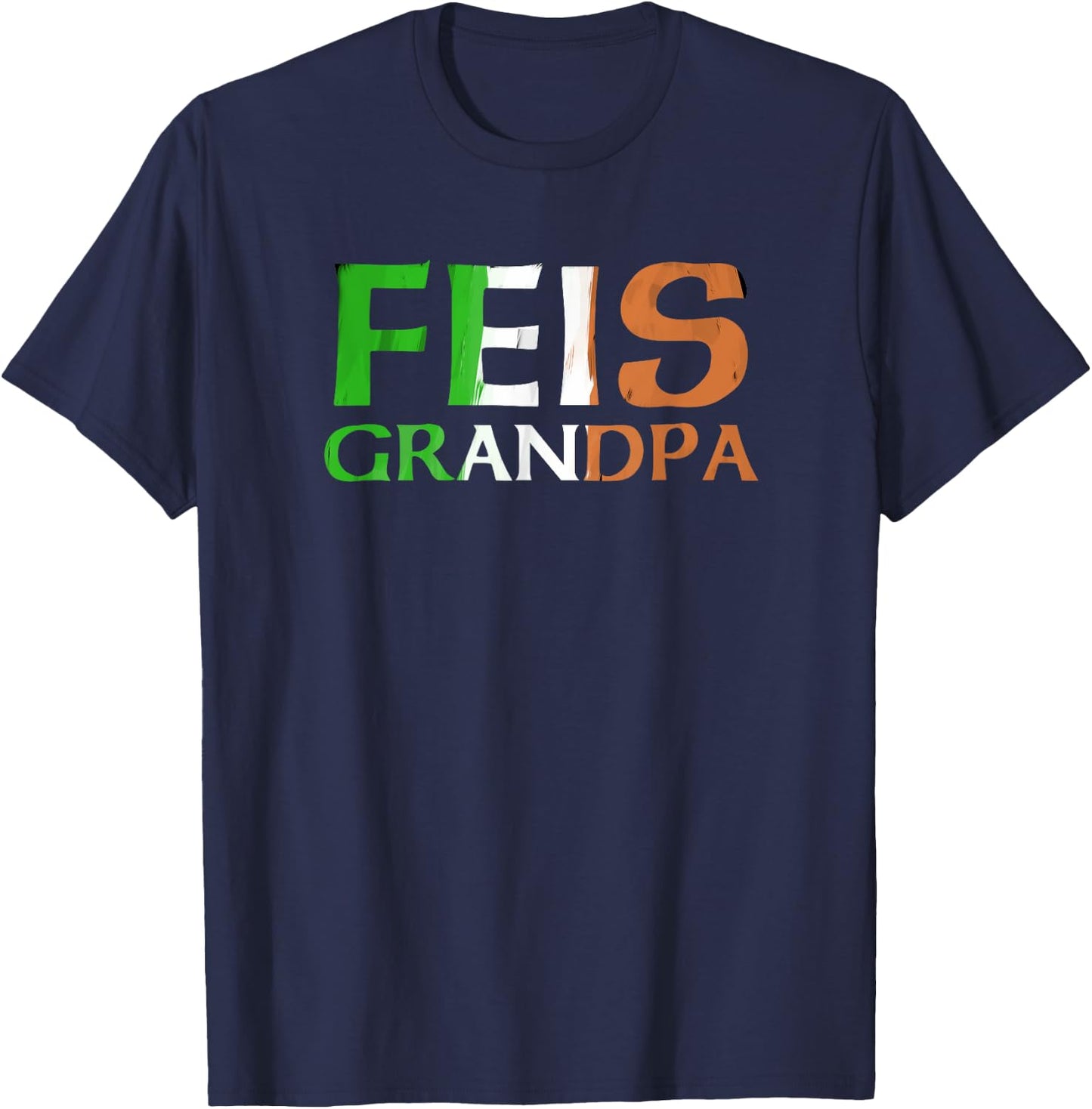 Feis Grandpa Irish Flag T-Shirt - T-Shirt | Navy