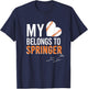 My Heart Belongs To George Springer T-Shirt - T-Shirt | Navy
