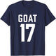 Retro Sports | Greatest Of All Time Number 17 T-Shirt - T-Shirt | Navy