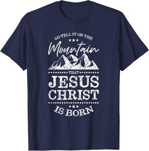Christian Christmas Graphic Go Tell It On the Mountain
