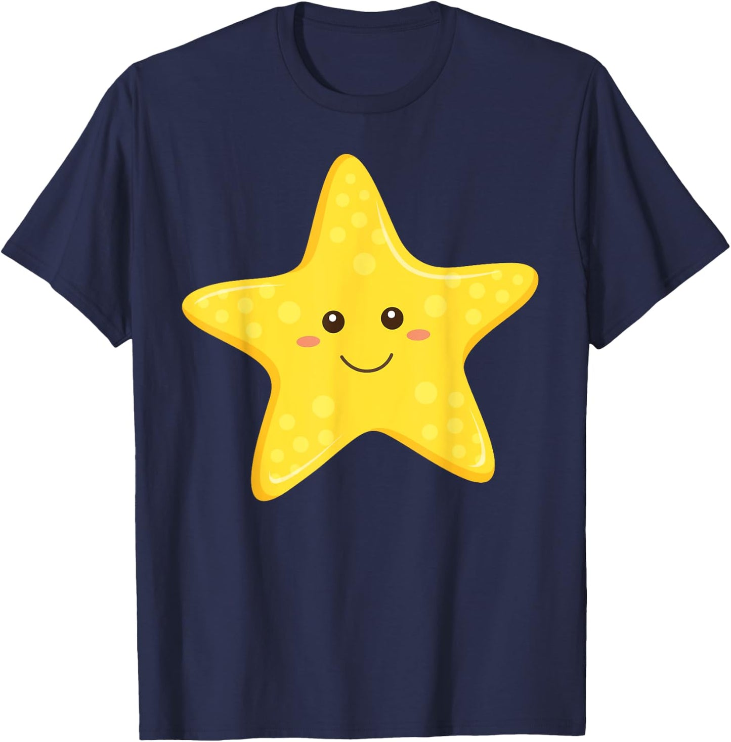 Funny Starfish Happy Star for Children Toddlers T-Shirt - T-Shirt | Navy