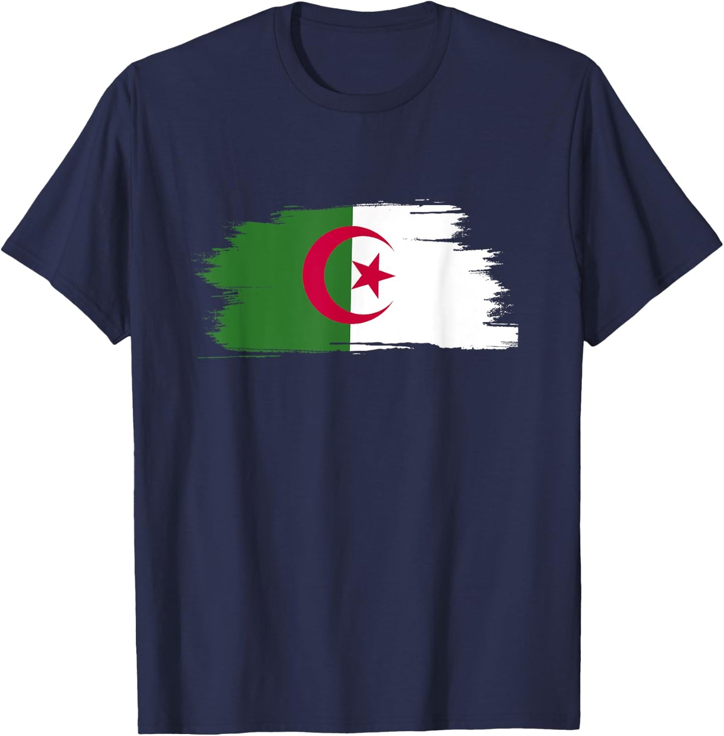 Algerian Flag Football Gift Jersey Dz , Black, S T-Shirt - T-Shirt | Navy
