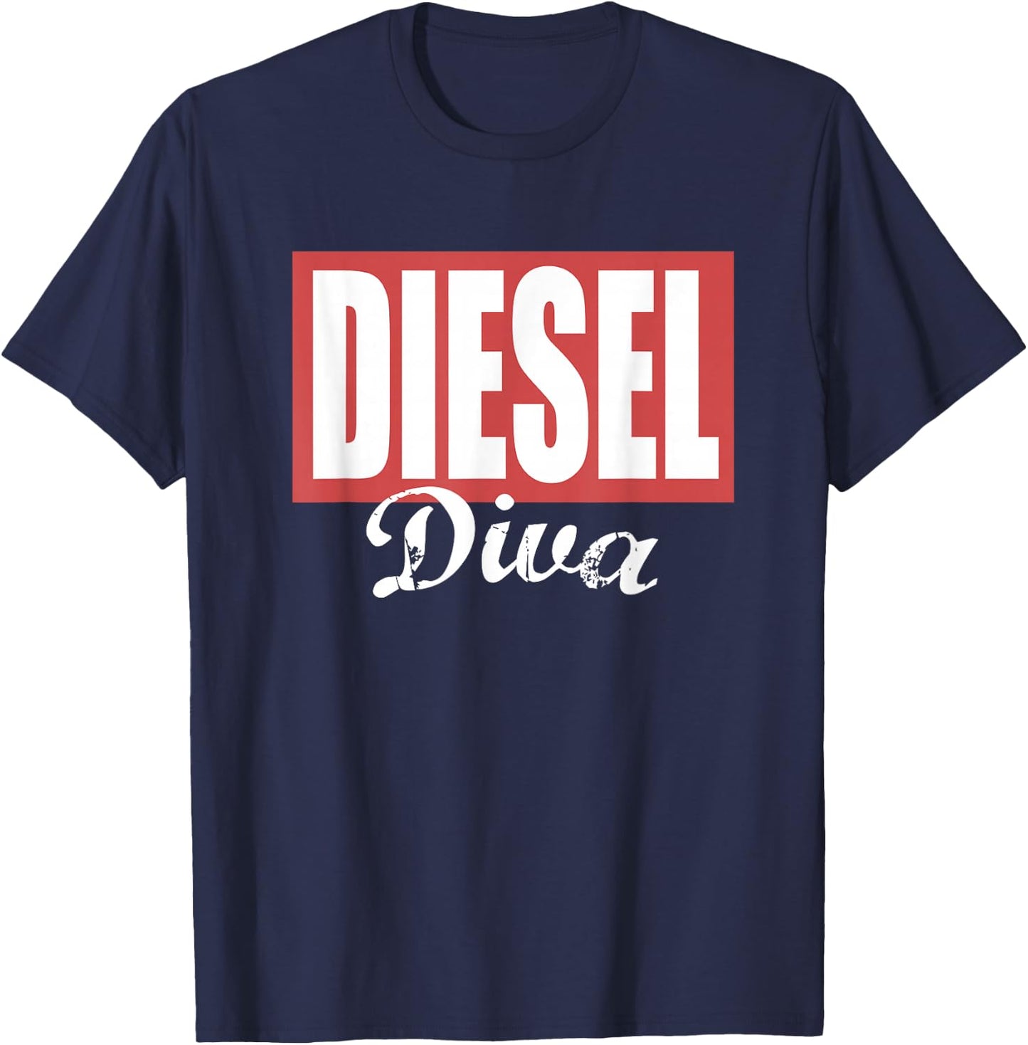Diesel Diva Ladies Diesel Truck Dirty Diesel Chick Female T-Shirt - T-Shirt | Navy