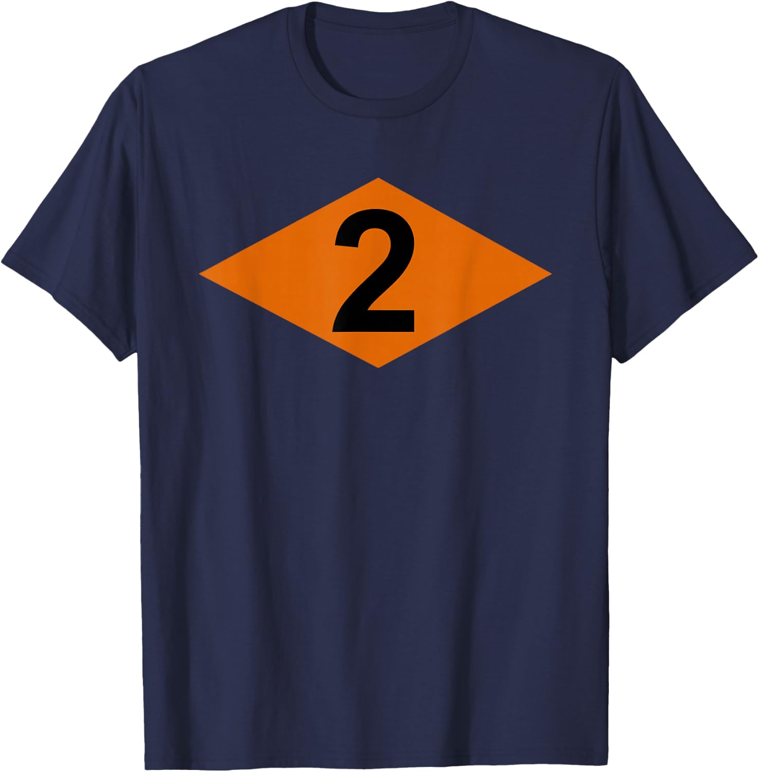 Custom Army Designs US Army Ranger Orange Diamond 2nd Battalion (BN) RLTW T-Shirt - T-Shirt | Navy