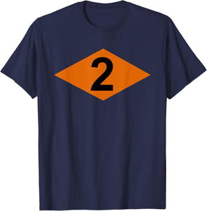 Custom Army Designs US Army Ranger Orange Diamond 2nd Battalion (BN) RLTW T-Shirt - T-Shirt | Navy