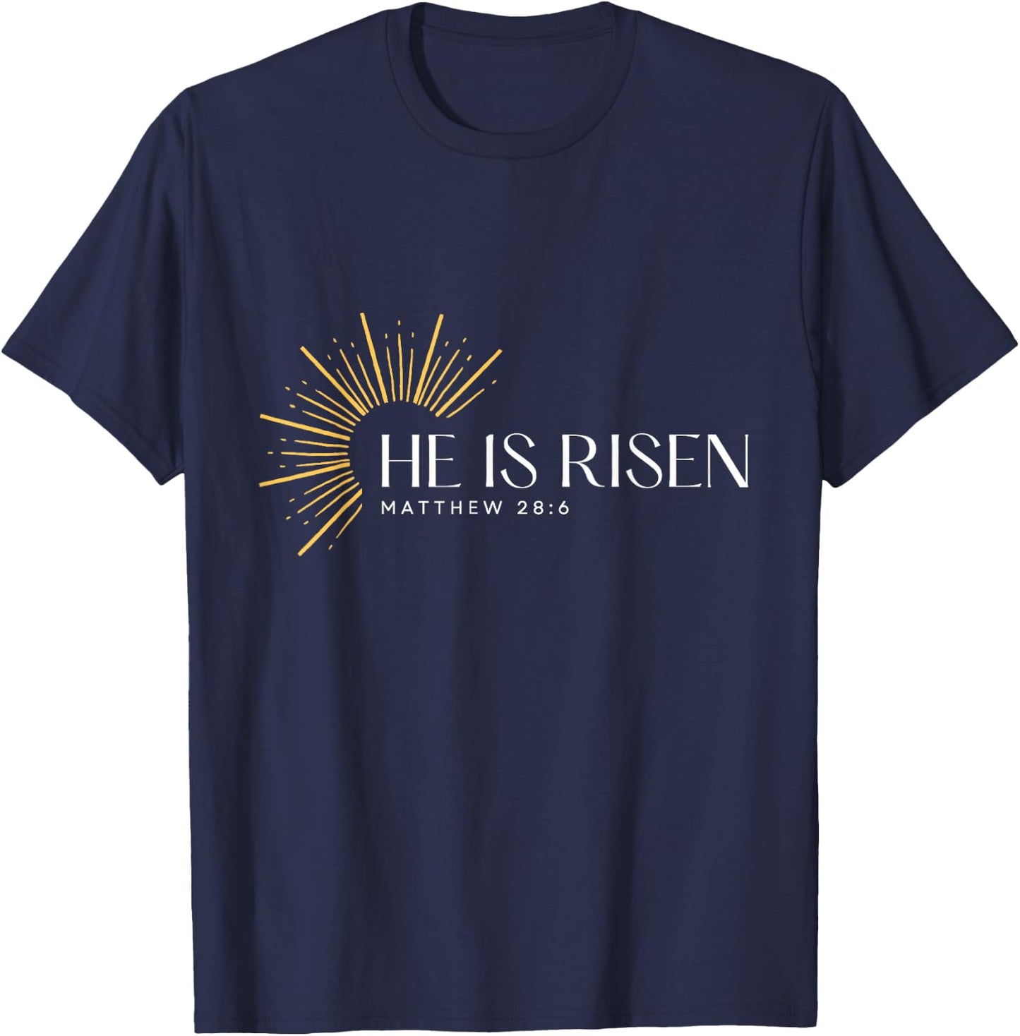 He is Risen Sunrise | Men and Women | Youth T-Shirt - T-Shirt | Navy