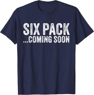 Six Pack Coming Soon Funny Workout Vintage T-Shirt - T-Shirt | Navy