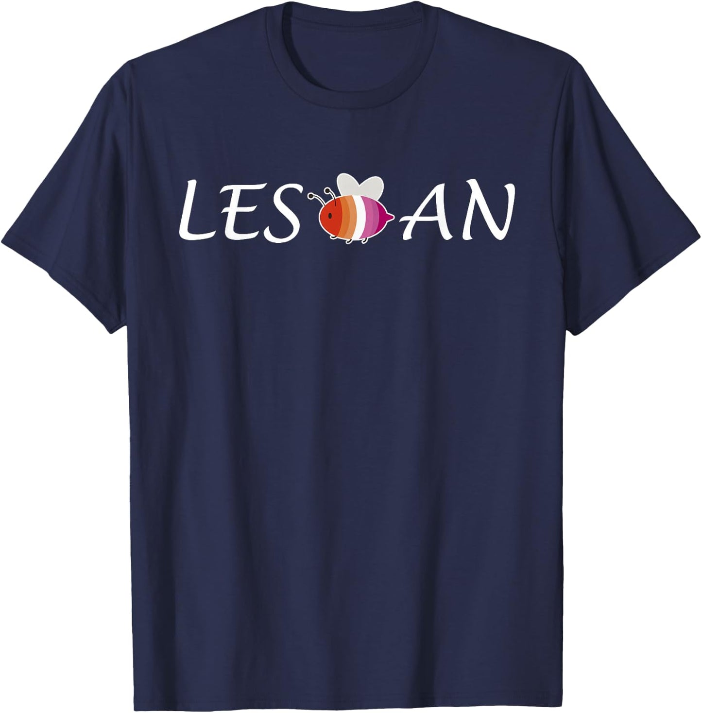 Les Bee An Funny Lesbian Pride Bee Joke Pun LGBTQ T-Shirt - T-Shirt | Navy