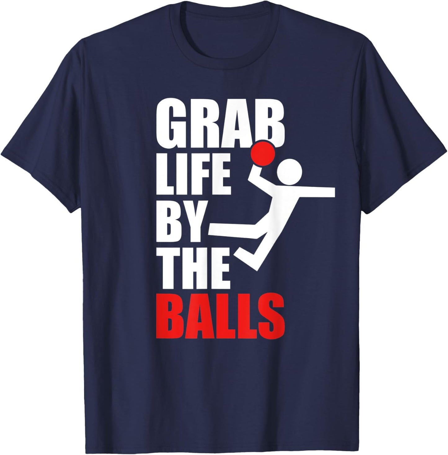 Funny Dodgeball Humor Graphic T-Shirt - T-Shirt | Navy