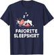 Cow and Cow Print Sleepwear Pyjama , Black, S T-Shirt - T-Shirt | Navy