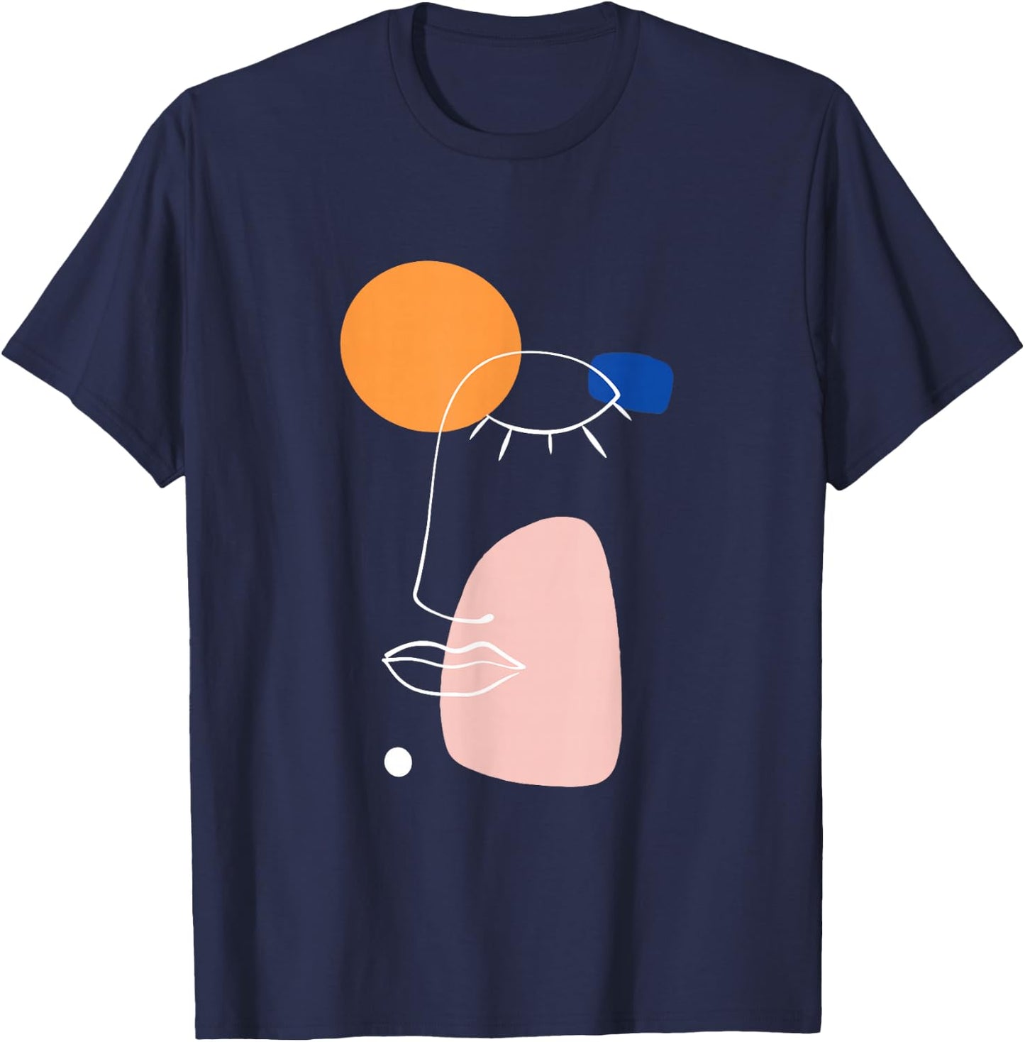 Abstract Art Face Woman T-Shirt - T-Shirt | Navy