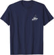 New Hampshire Minimalist Badge Patch Line Art NH T-Shirt - T-Shirt | Navy