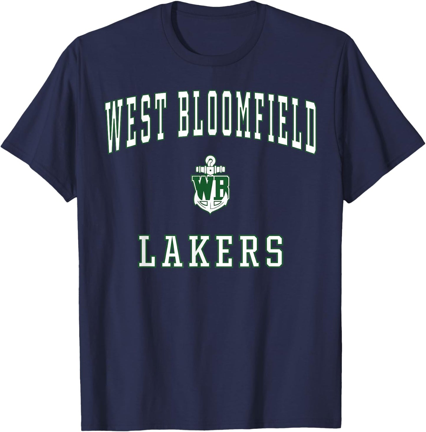 West Bloomfield High School Lakers T-Shirt - T-Shirt | Navy