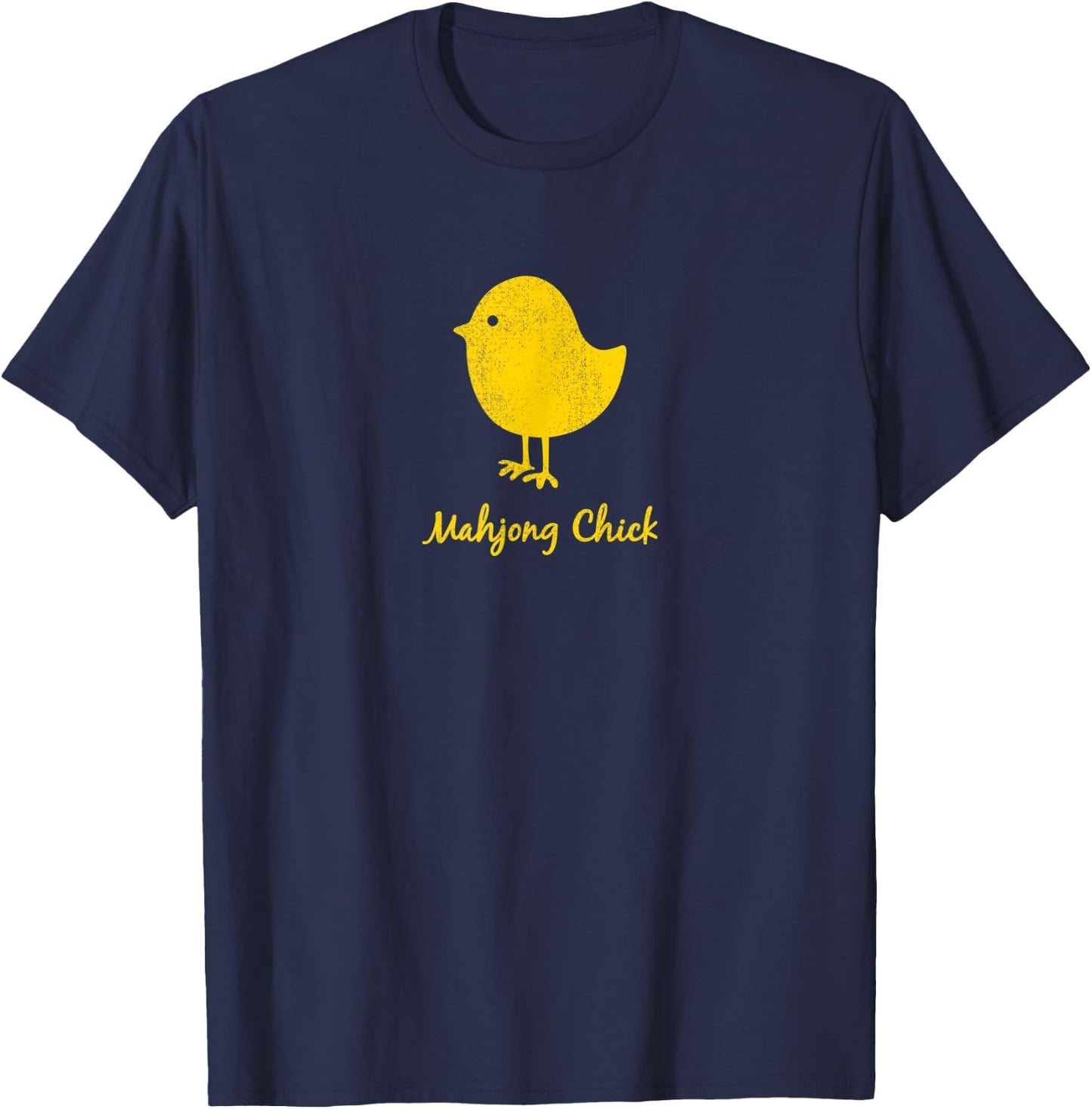 Mahjong Chick - Graphic Novelty T-Shirt - T-Shirt | Navy