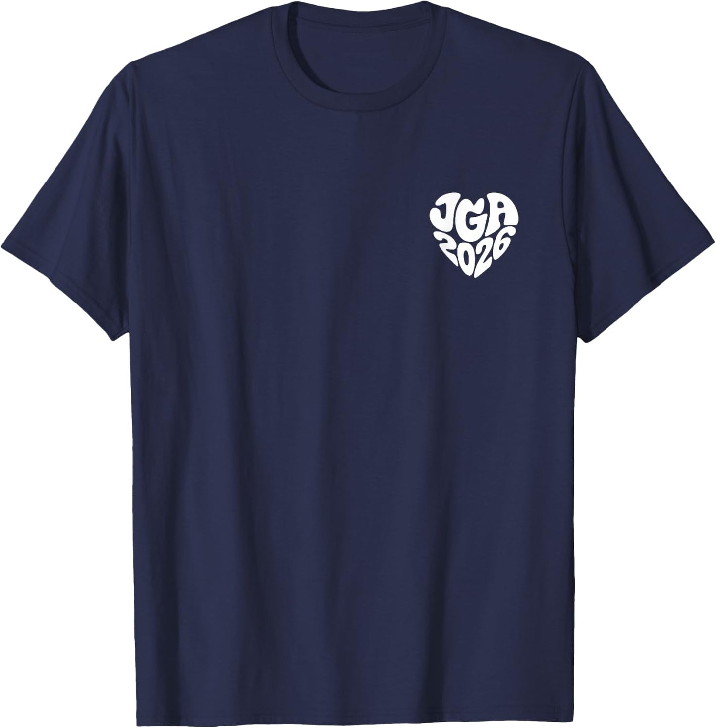JGA 2026 Herz Form Junggesellenabschied Herzform Party Feier T-Shirt - T-Shirt | Navy
