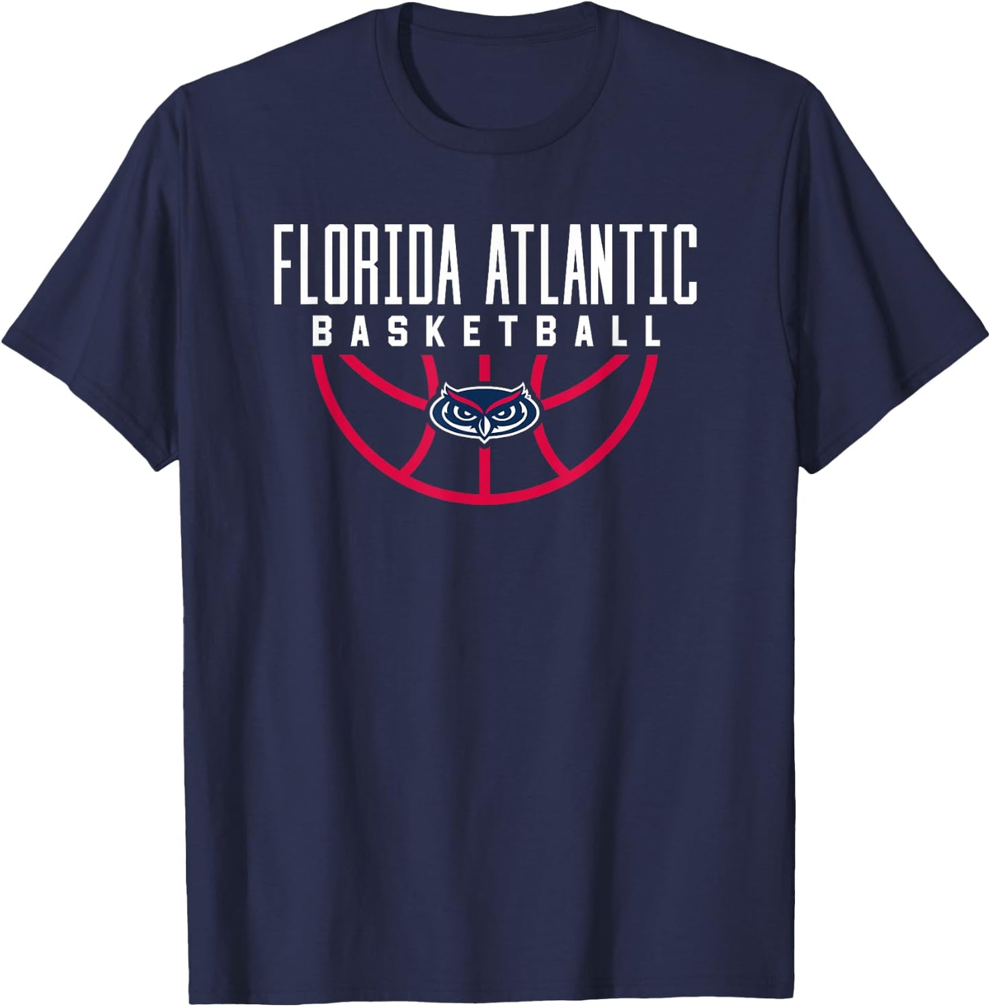 Florida Atlantic University FAU Owls Basketball T-Shirt - T-Shirt | Navy