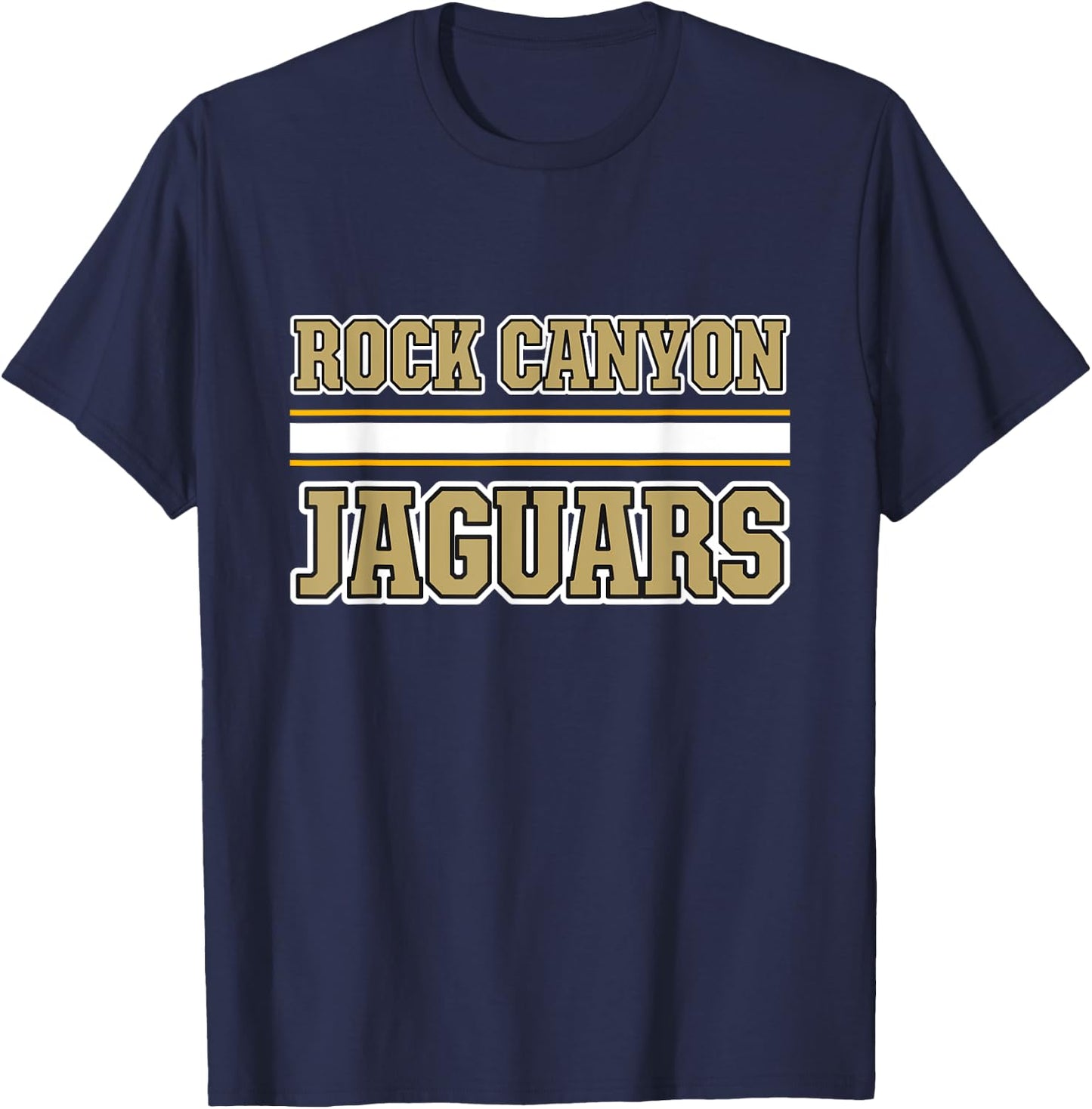 Rock Canyon Jaguars Horizontal Stripes T-Shirt - T-Shirt | Navy