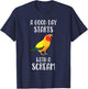 A good day start with a Scream Funny Sun Conure Birb memes T-Shirt - T-Shirt | Navy