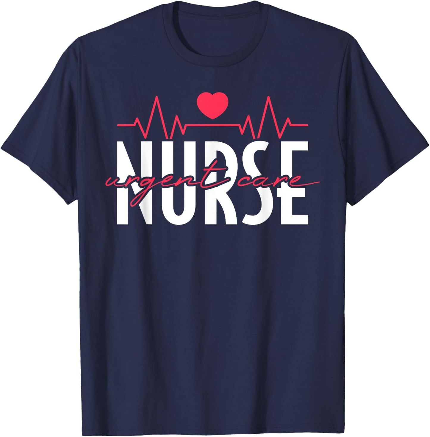 Urgent Care Nurse Heart T-Shirt - T-Shirt | Navy