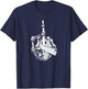 Fuck Brain Cancer Middle Finger Grey Ribbon Brain Cancer T-Shirt - T-Shirt | Navy