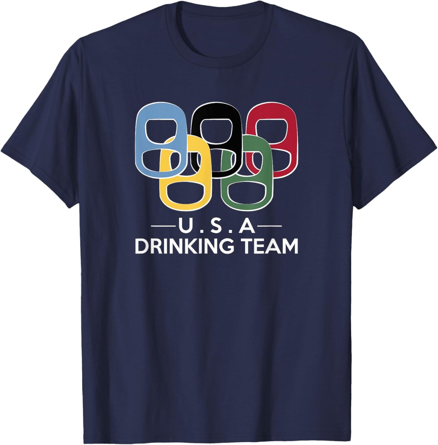 USA Drinking Team Beer Can Tab Sports T-Shirt - T-Shirt | Navy
