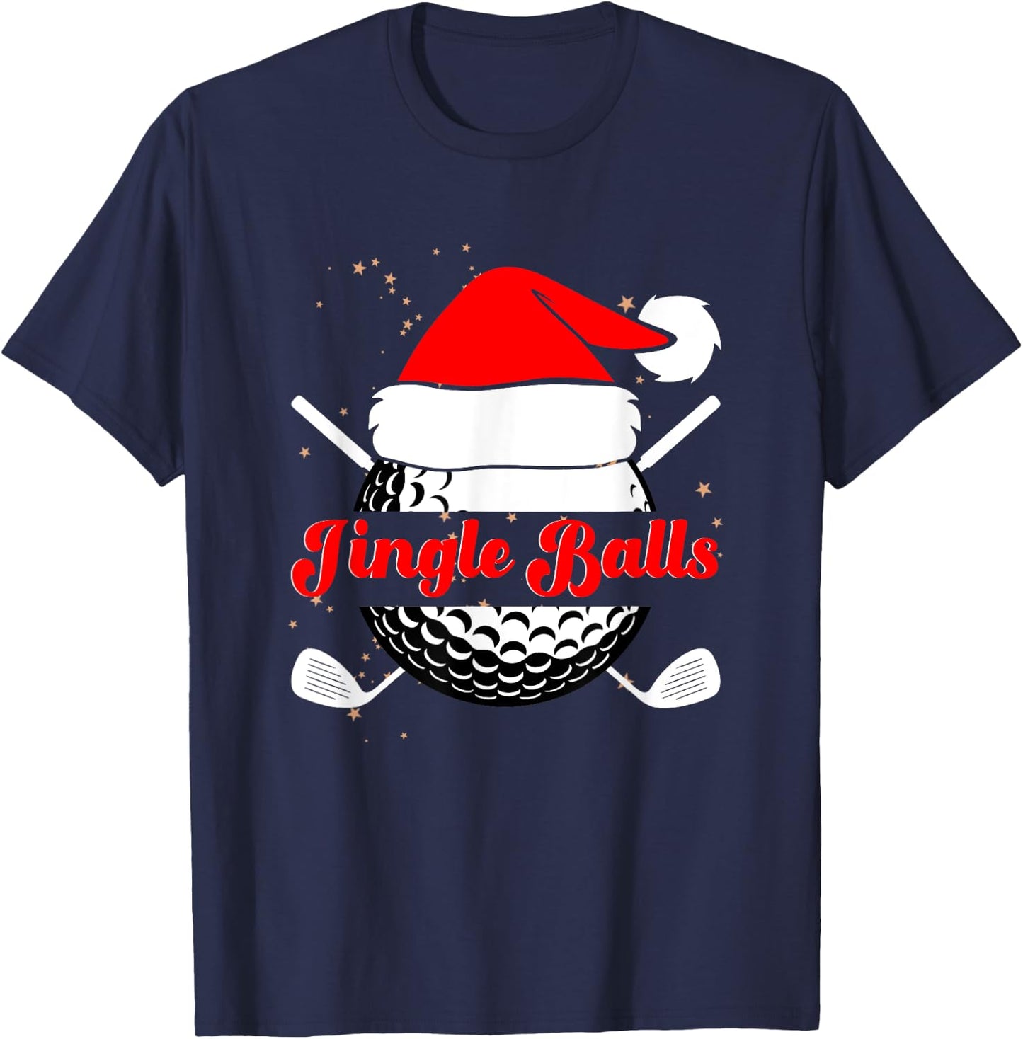 Jingle Balls Funny Golfing Christmas Golf Ball T-Shirt - T-Shirt | Navy