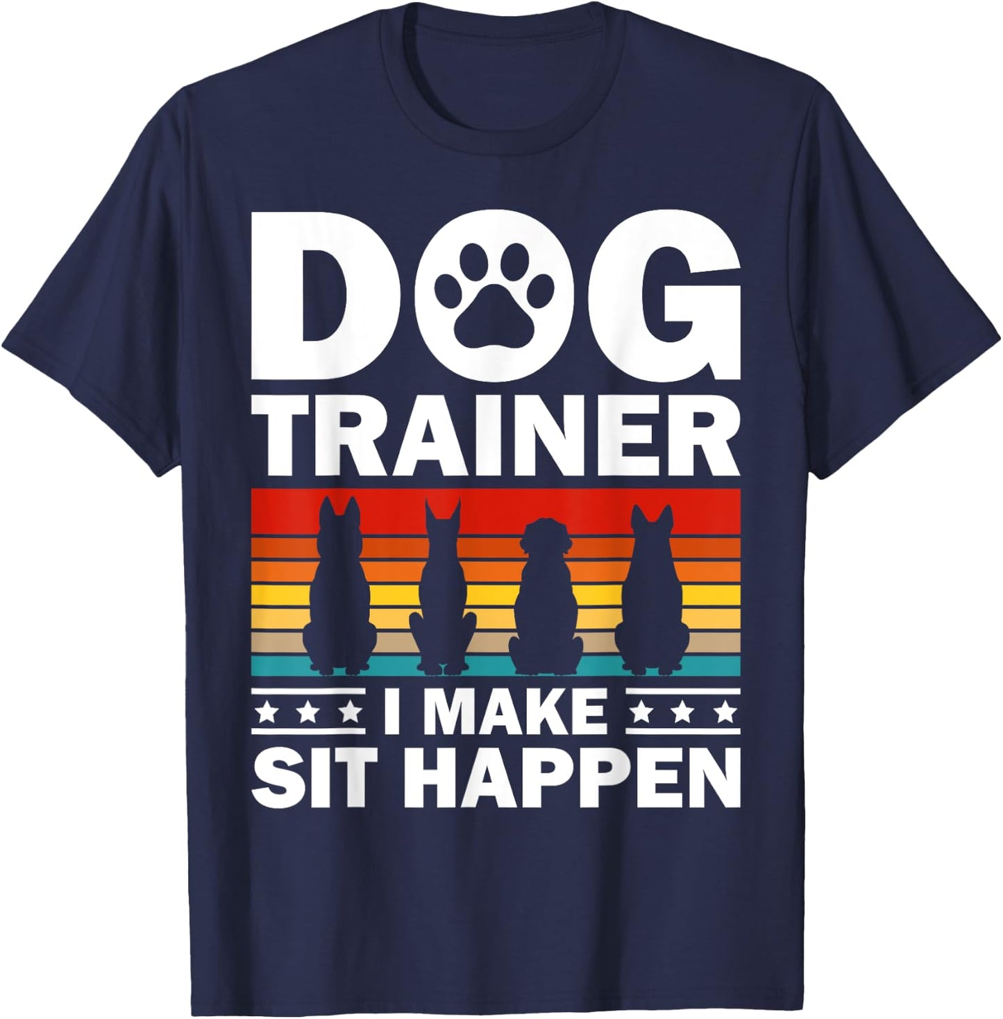 Cool Dog Trainer Women Dog Training Agility Class T-Shirt - T-Shirt | Navy