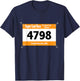 Runner Funny Halloween Costume Racing Bib T-Shirt - T-Shirt | Navy
