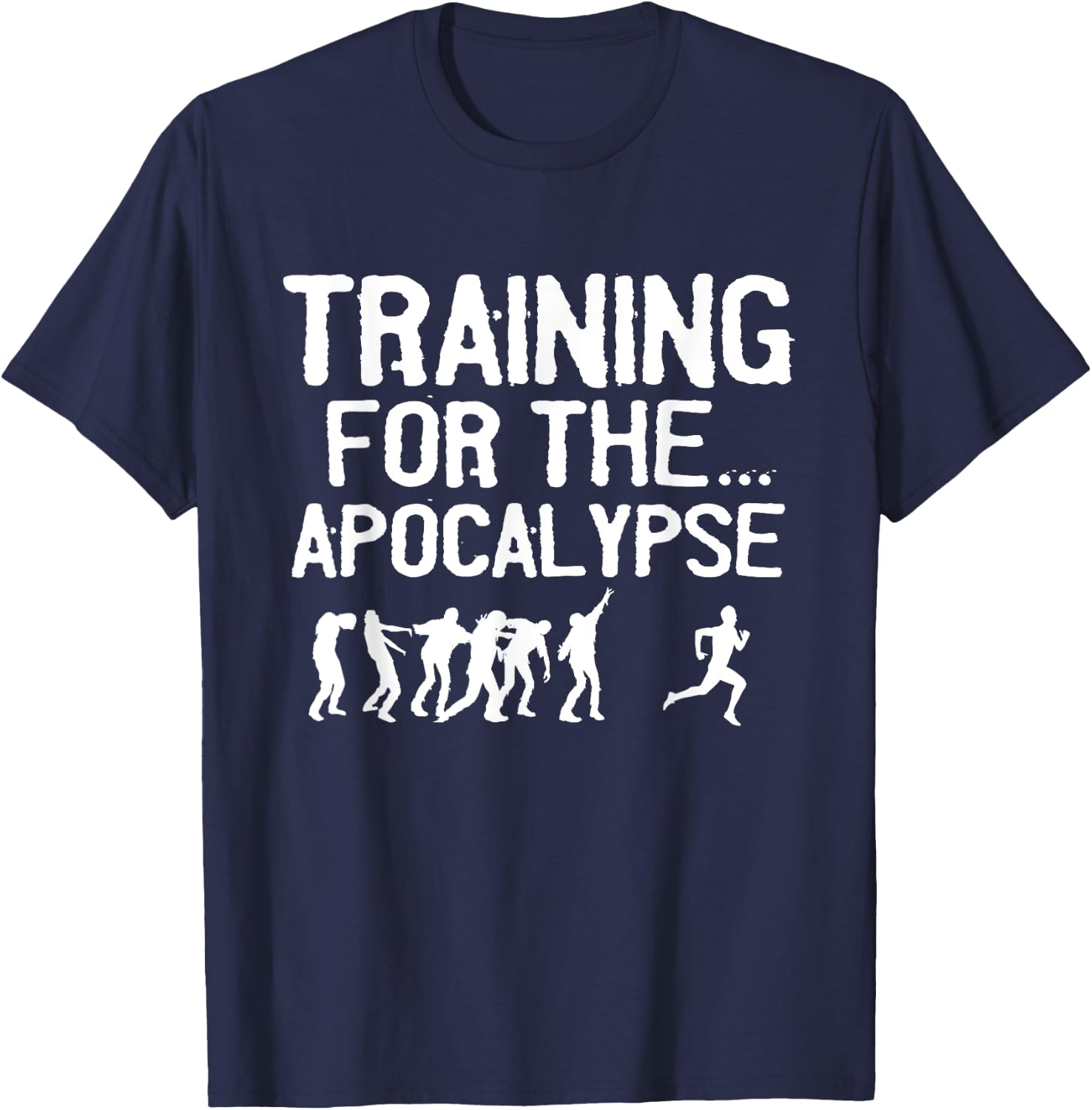 Funny Zombie Running Design Women Runner Athletes T-Shirt - T-Shirt | Navy