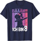 Girls' with German Text "Tanzen Bääm Ich Bin 8 Jahre Dab" [German T-Shirt - T-Shirt | Navy