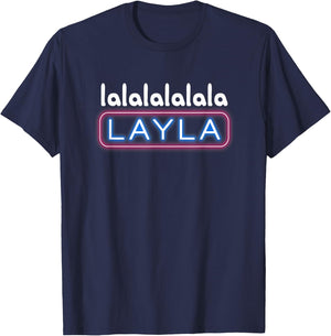 Lalalalalala Layla Jünger Geiler Malle JGA Party Layla Malle T-Shirt - T-Shirt | Navy