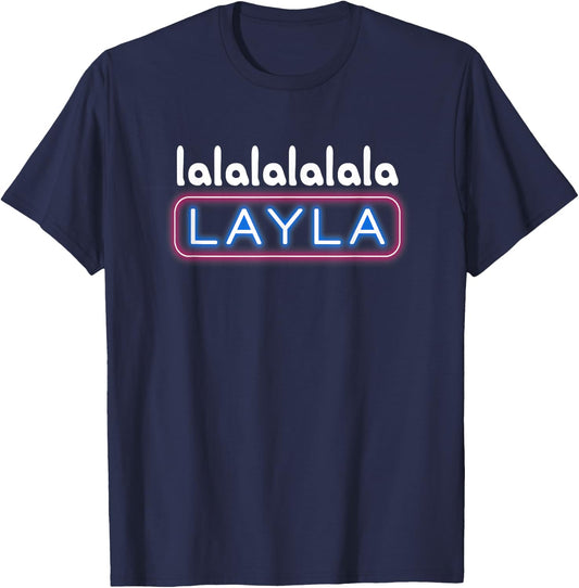 Lalalalalala Layla Jünger Geiler Malle JGA Party Layla Malle T-Shirt - T-Shirt | Navy