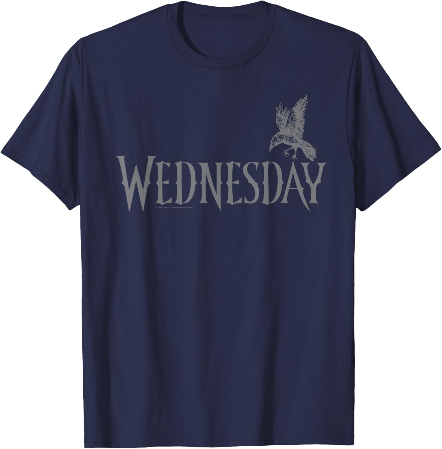 Wednesday Series Wednesday Logo , black T-Shirt - T-Shirt | Navy